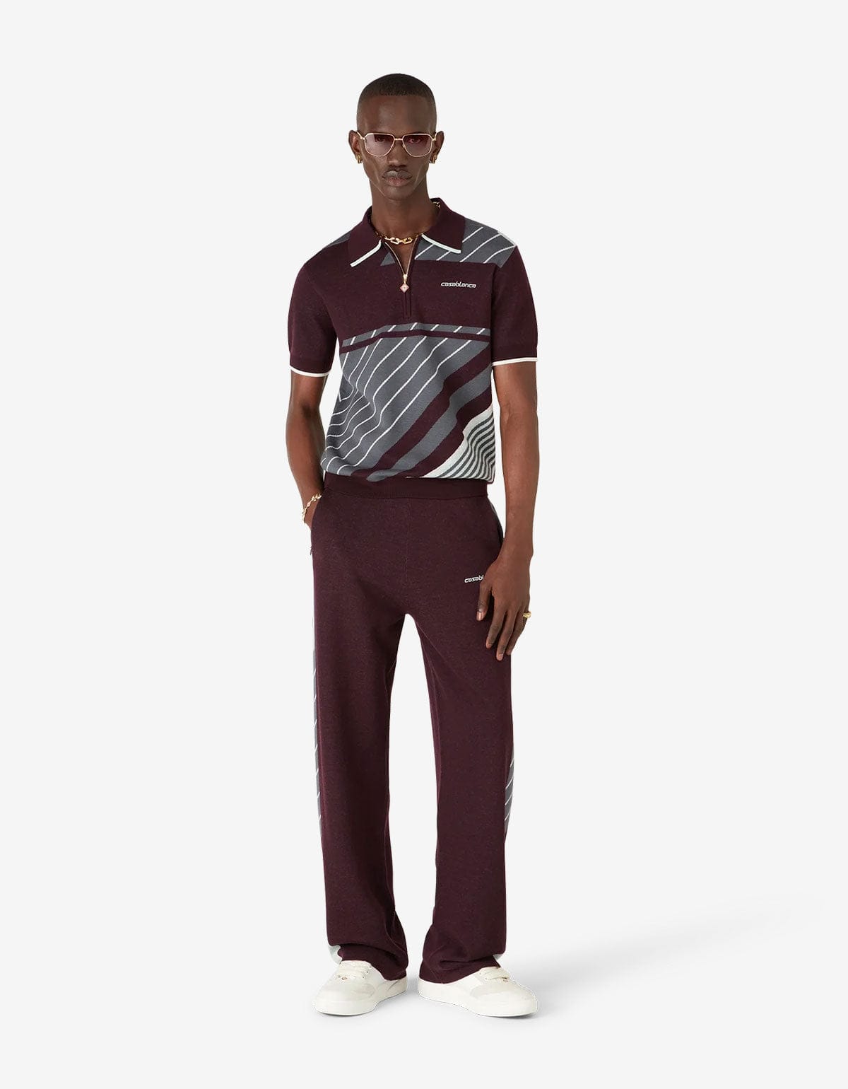 Conjunto Casablanca Purple Merino Diagonal Tennis