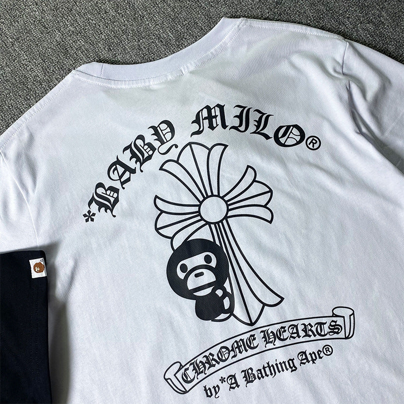 トップス A BATHING APE x CHROME HEARTS BABY MILO Camiseta BAPE x Chrome Hearts Baby Milo