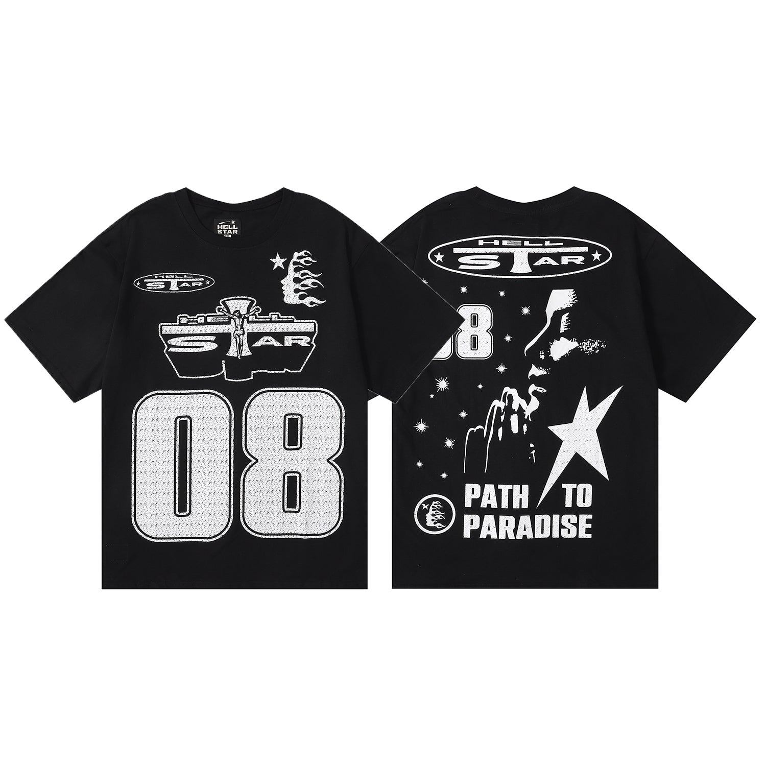 Camiseta Hellstar PATH TO PARADISE - Preta